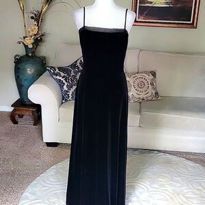 Vanessa Stevens Long Velvet  Vintage Slip Dress Size 12